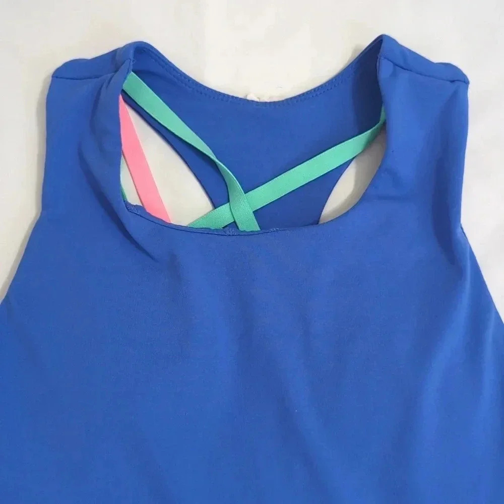 Fabletics Boost Built-In Bra Tank, Color Baja/Sea… - image 6